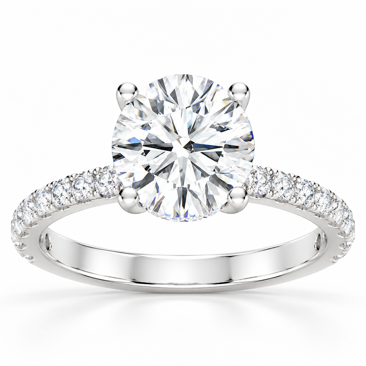 2.5ctw Certified Lab Grown Diamond Hidden Halo Engagement Ring