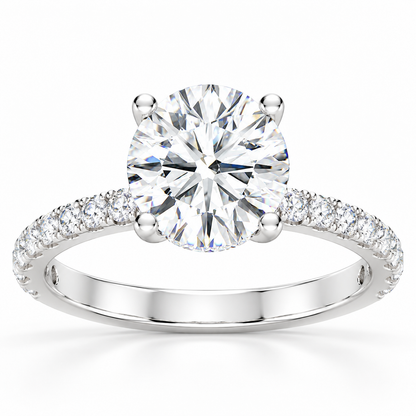 2.5ctw Certified Lab Grown Diamond Hidden Halo Engagement Ring