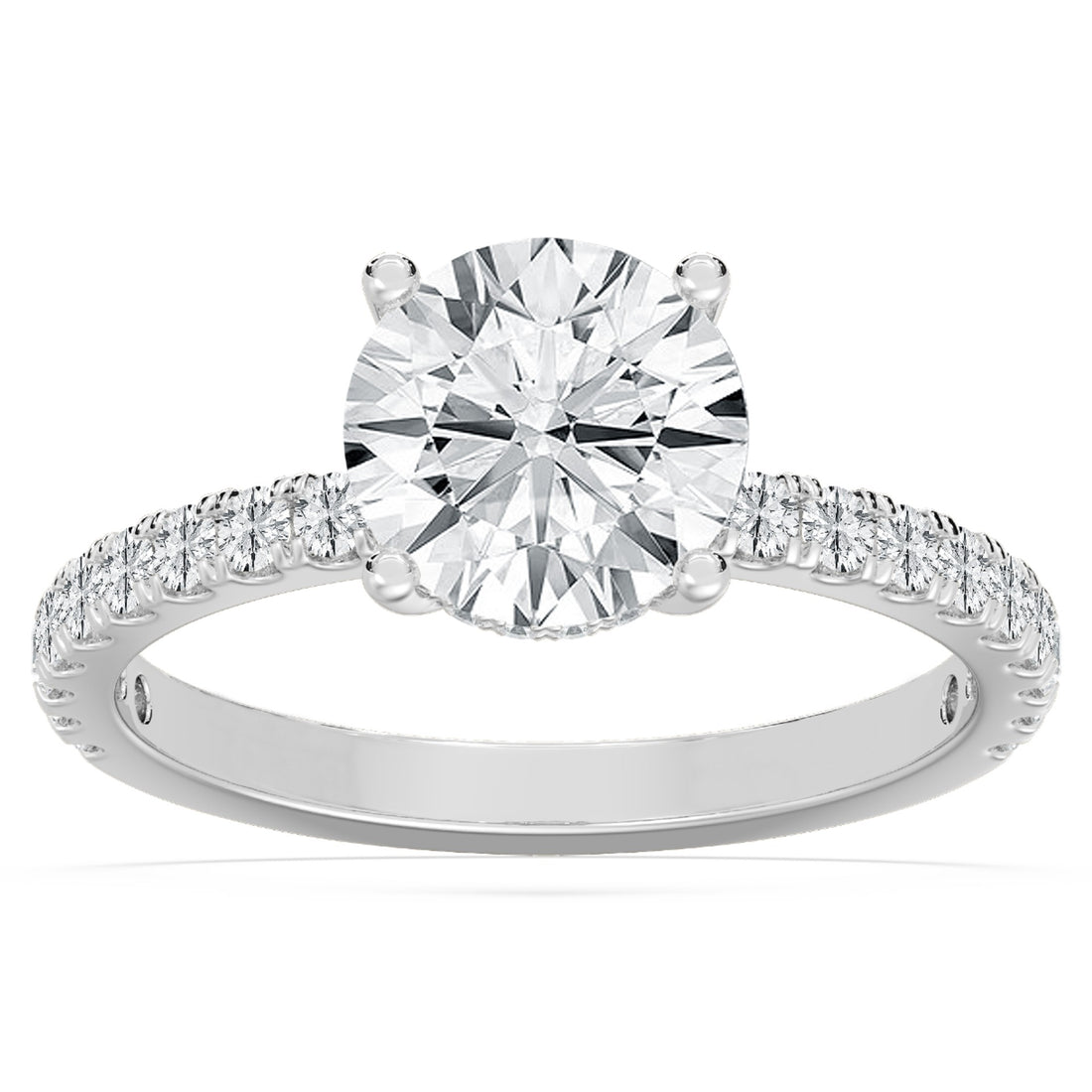 2.5ctw Certified Lab Grown Diamond Hidden Halo Engagement Ring
