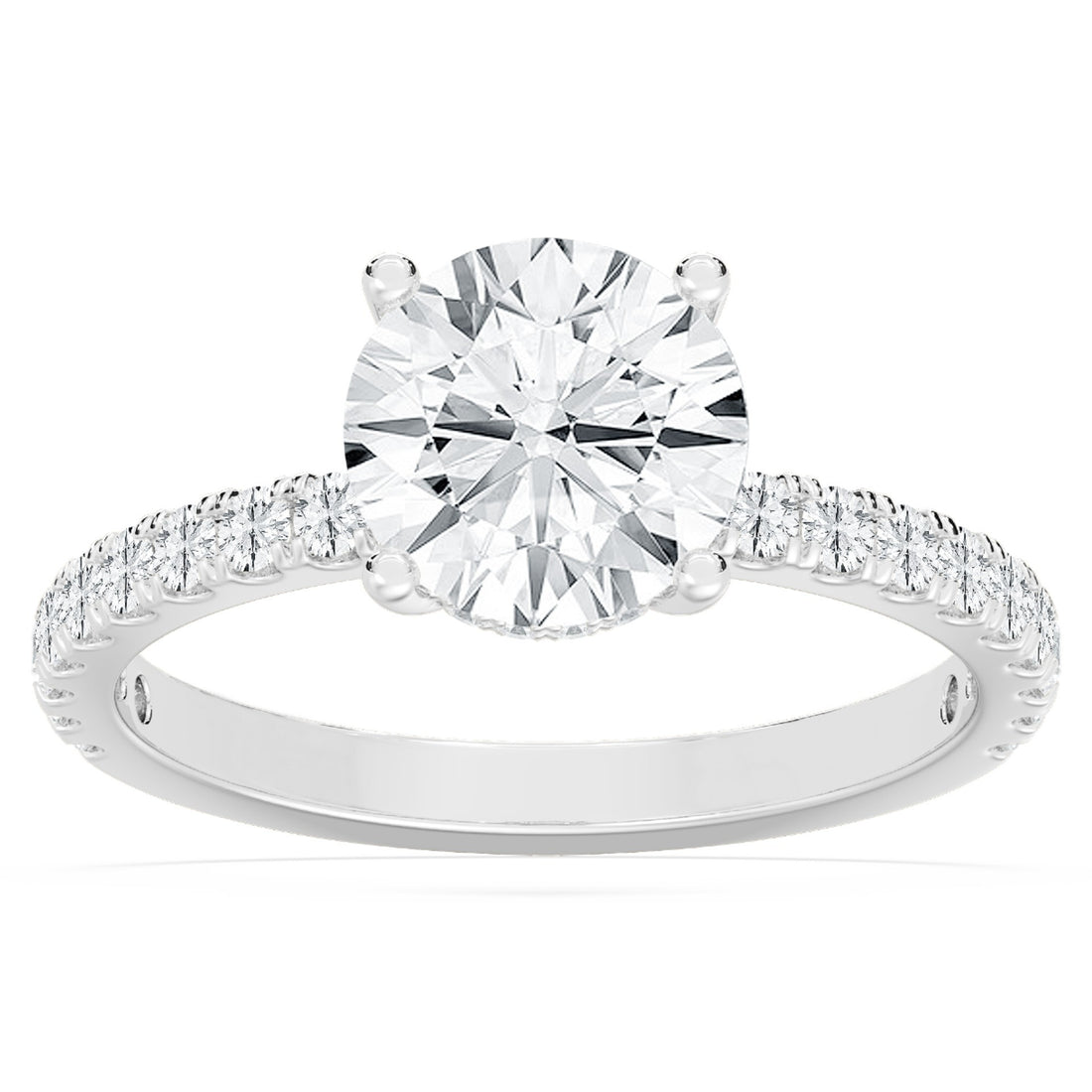 2.5ctw Certified Lab Grown Diamond Hidden Halo Engagement Ring