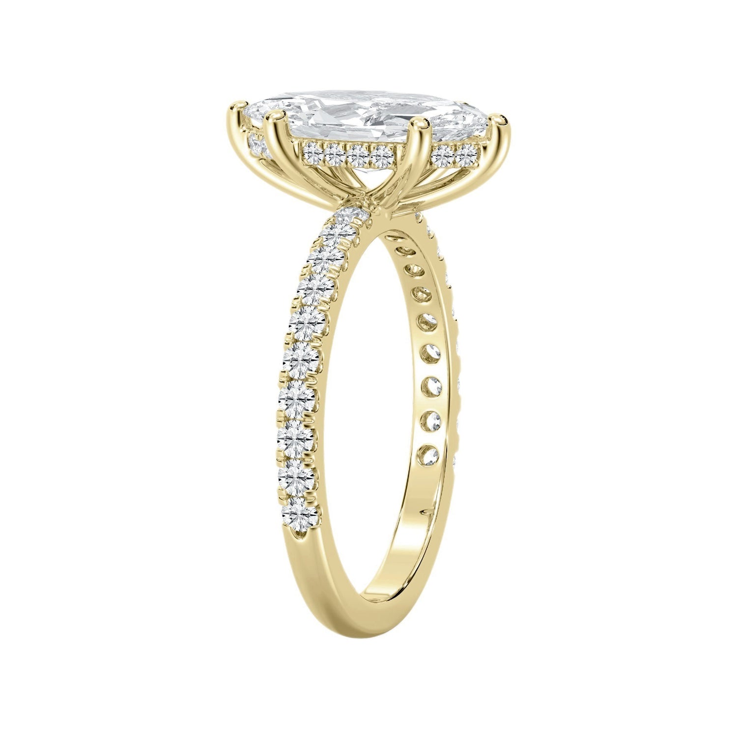 2.5ctw Certified Lab Grown Diamond Hidden Halo Engagement Ring