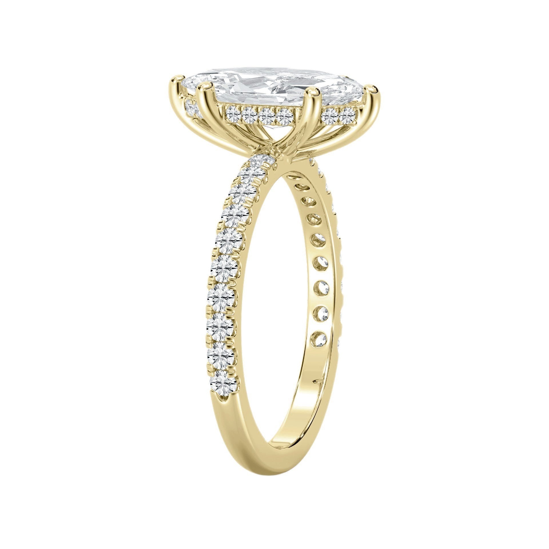 2.5ctw Certified Lab Grown Diamond Hidden Halo Engagement Ring