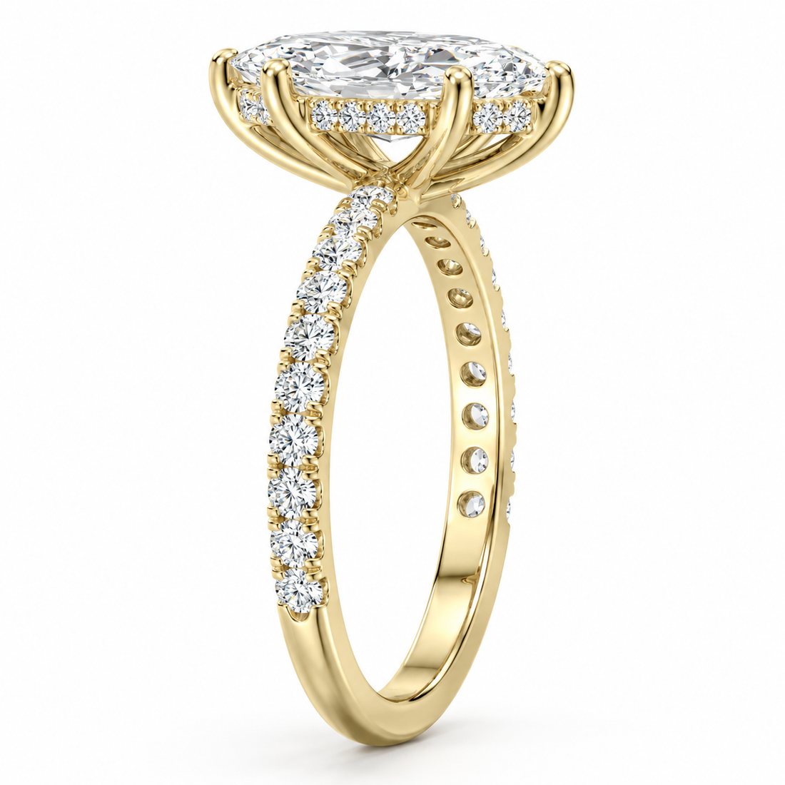 2.5ctw Certified Lab Grown Diamond Hidden Halo Engagement Ring