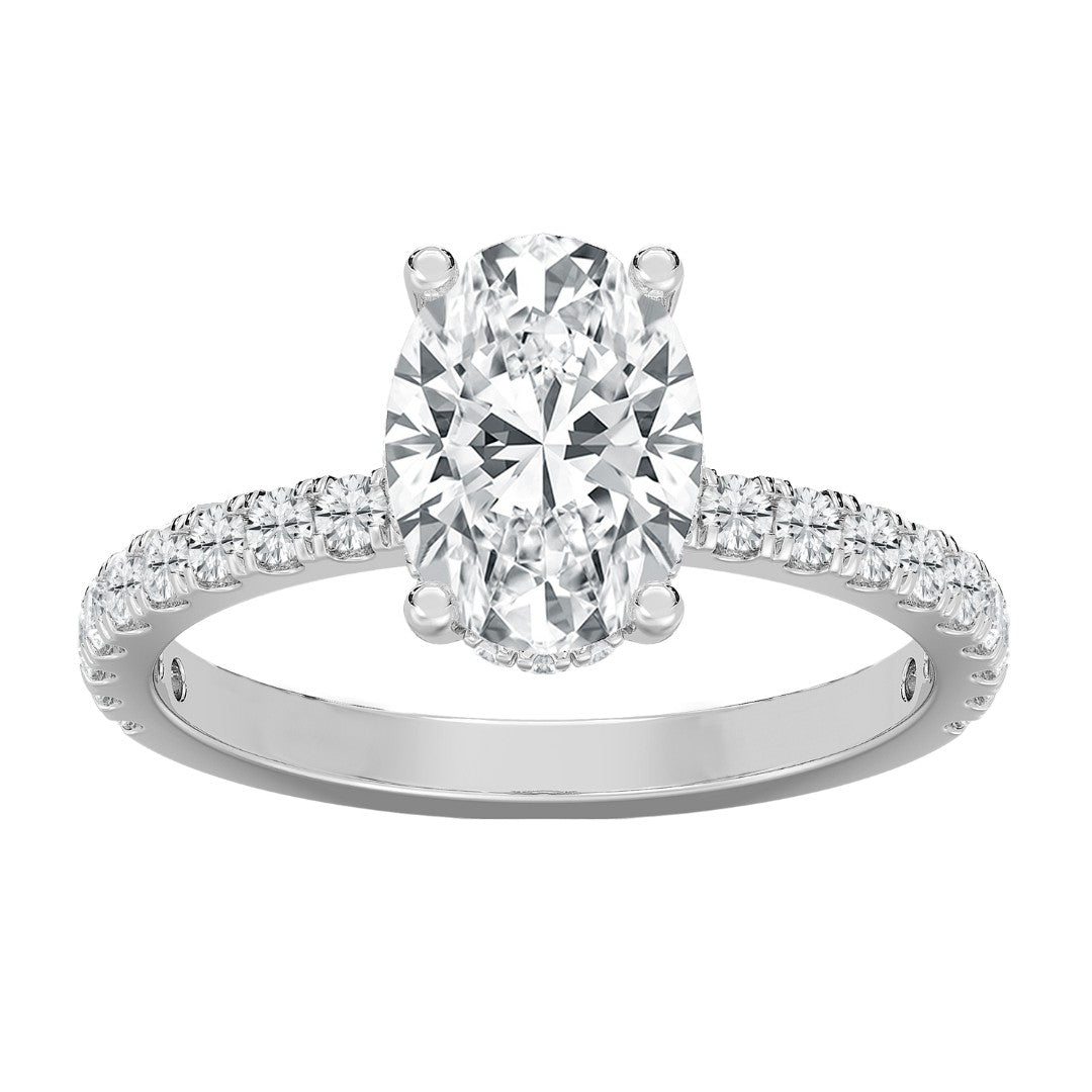 2.5ctw Certified Lab Grown Diamond Hidden Halo Engagement Ring