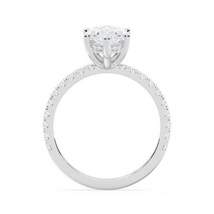 3.5ctw Certified Lab Grown Diamond Hidden Halo Engagement Ring
