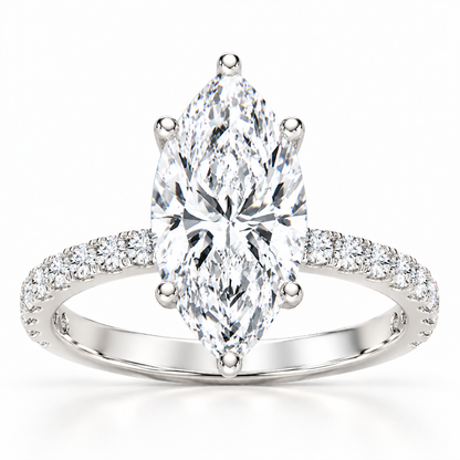 3.5ctw Certified Lab Grown Diamond Hidden Halo Engagement Ring