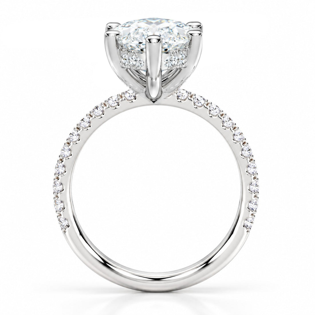 3.5ctw Certified Lab Grown Diamond Hidden Halo Engagement Ring