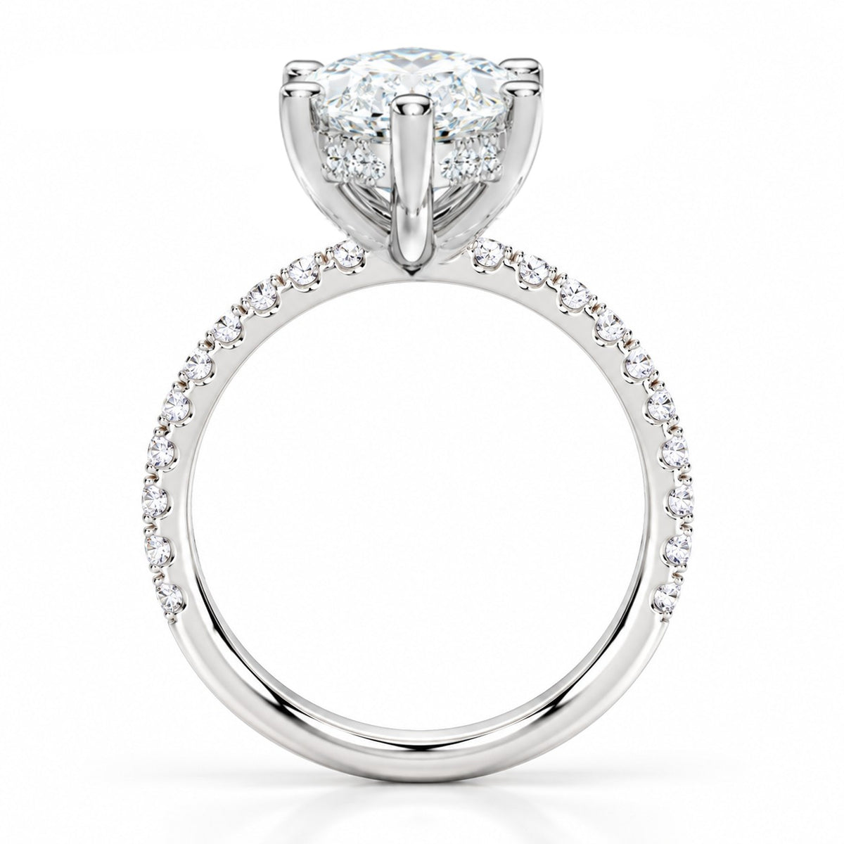 3.5ctw Certified Lab Grown Diamond Hidden Halo Engagement Ring