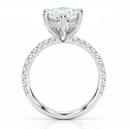 3.5ctw Certified Lab Grown Diamond Hidden Halo Engagement Ring