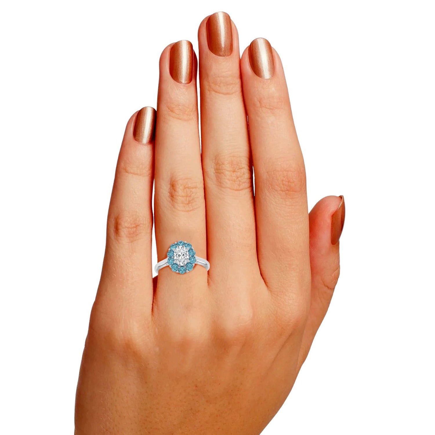 1.75ctw Certified Lab Grown Diamond Halo Engagement Ring