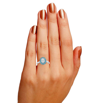 1.75ctw Certified Lab Grown Diamond Halo Engagement Ring