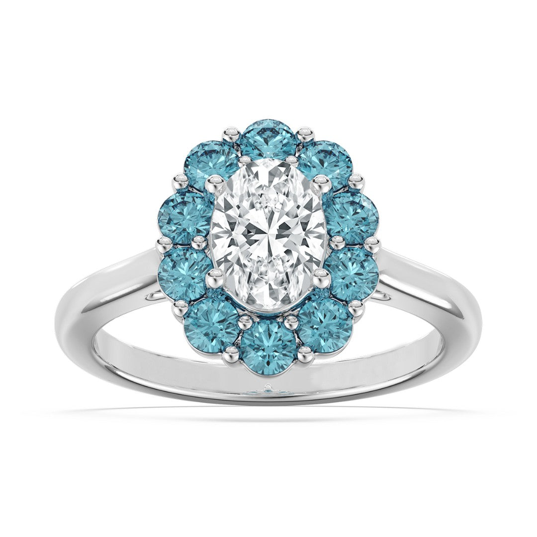 1.75ctw Certified Lab Grown Diamond Halo Engagement Ring