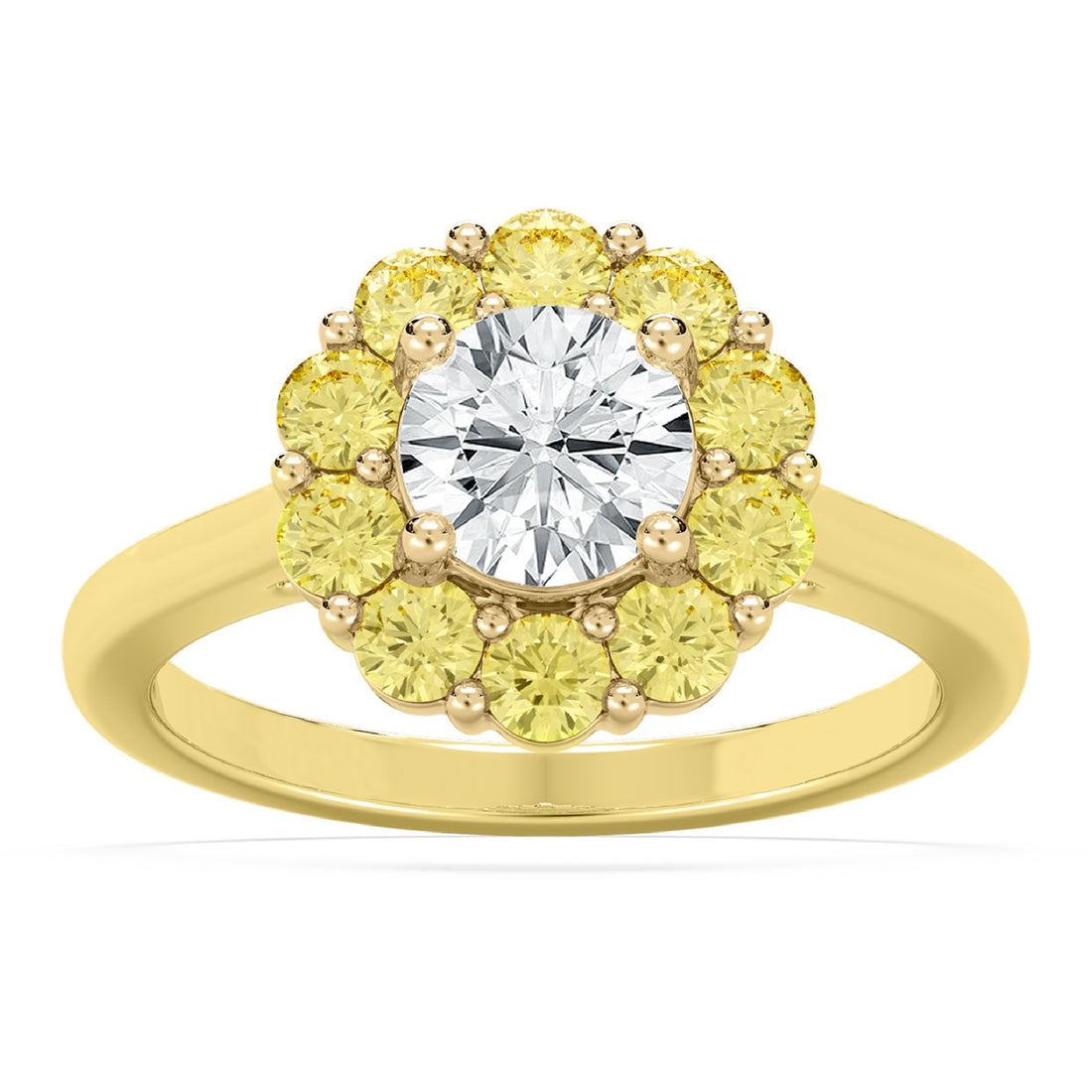 1.75ctw Certified Lab Grown Diamond Halo Engagement Ring