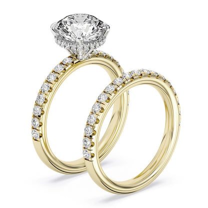 100 Facets 2.64ctw Certified Lab Grown Diamond Hidden Halo Engagement Ring