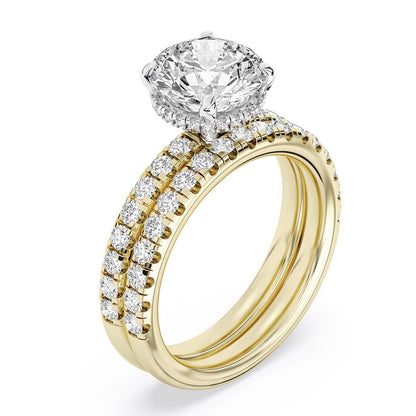 100 Facets 2.64ctw Certified Lab Grown Diamond Hidden Halo Engagement Ring