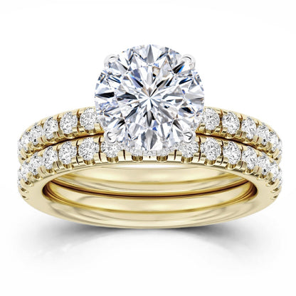 100 Facets 2.64ctw Certified Lab Grown Diamond Hidden Halo Engagement Ring
