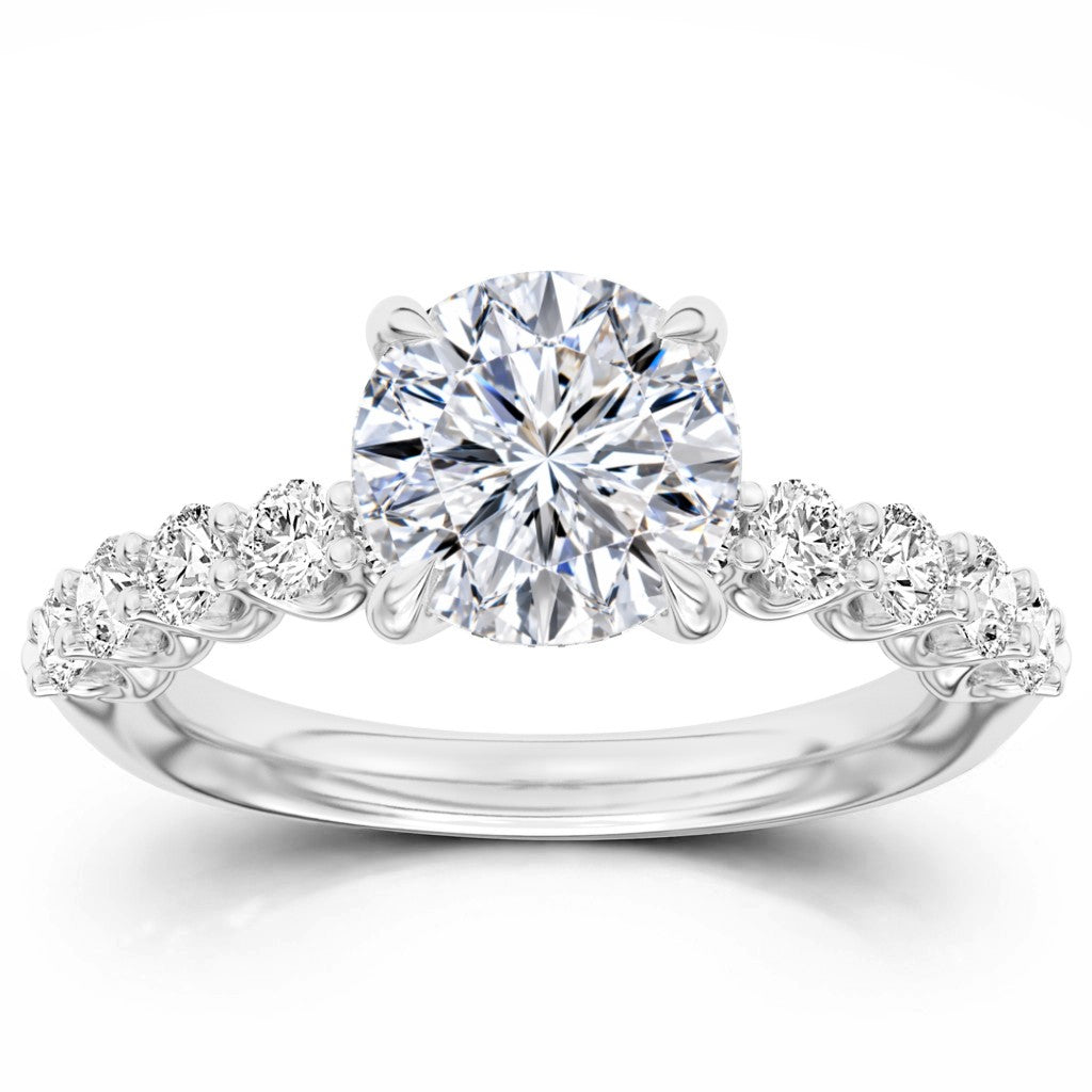 100 Facets 3.18ctw Certified Lab Grown Diamond Engagement Ring