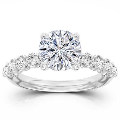 100 Facets 3.18ctw Certified Lab Grown Diamond Engagement Ring