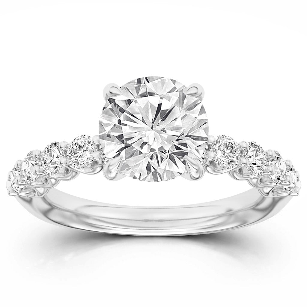 100 Facets 3.18ctw Certified Lab Grown Diamond Engagement Ring