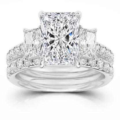 100 Facets 4.62ctw Certified  Lab Grown Diamond Engagement Ring