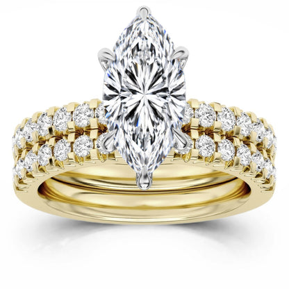 100 Facets 3.19ctw Certified Lab Grown Diamond Hidden Halo Engagement Ring