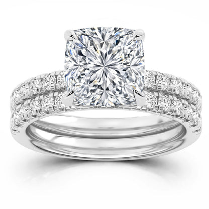 100 Facets 3.38ctw Certified Lab Grown Diamond Engagement Ring