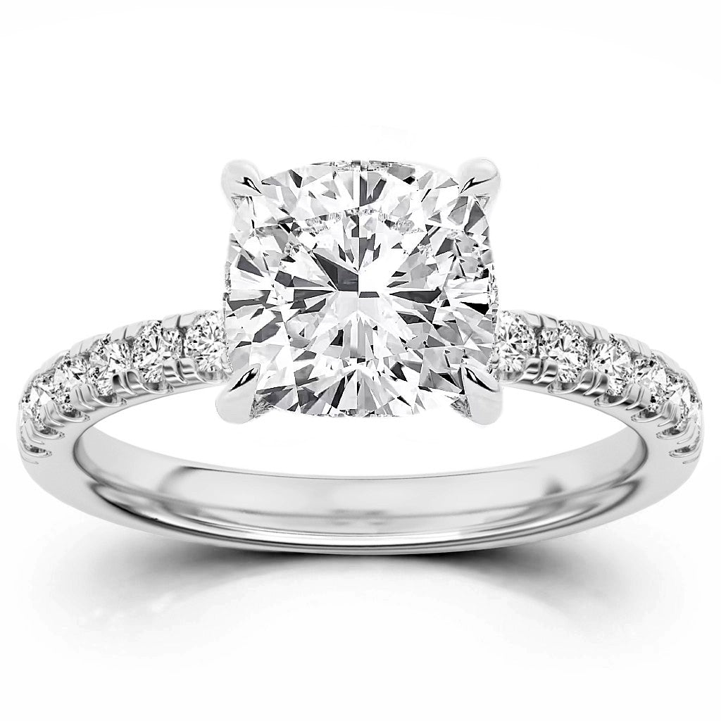 100 Facets 3.38ctw Certified Lab Grown Diamond Engagement Ring