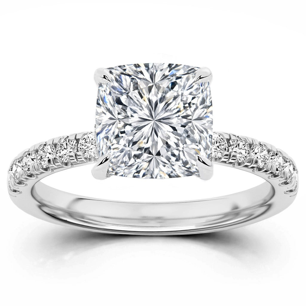 100 Facets 3.38ctw Certified Lab Grown Diamond Engagement Ring