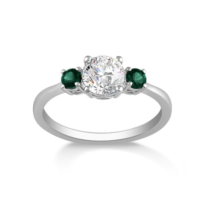 1ctw Lab Grown Emerald Diamond Ring