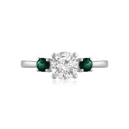 1ctw Lab Grown Emerald Diamond Ring