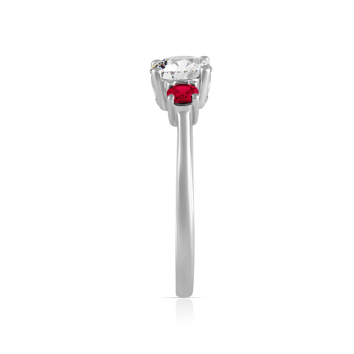 1ctw Lab Grown Ruby Diamond Ring