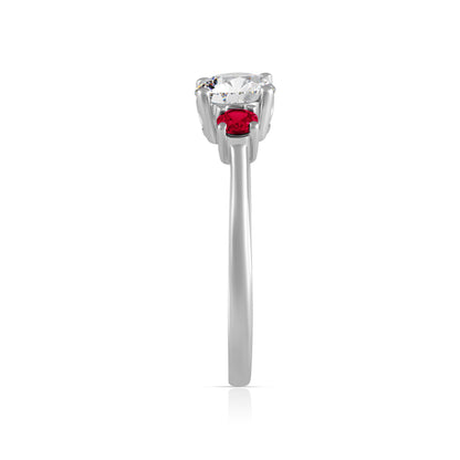 1ctw Lab Grown Ruby Diamond Ring
