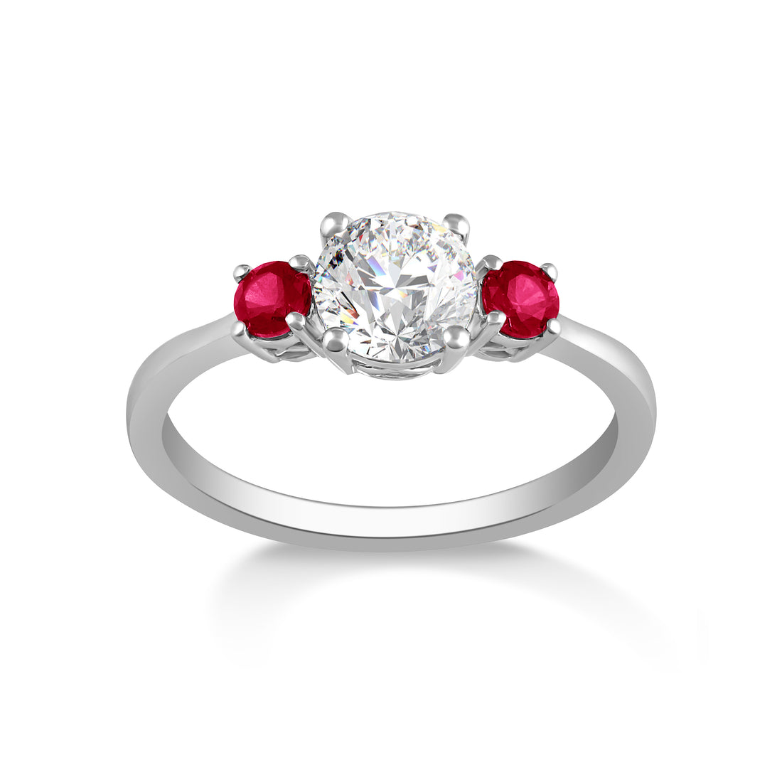 1ctw Lab Grown Ruby Diamond Ring