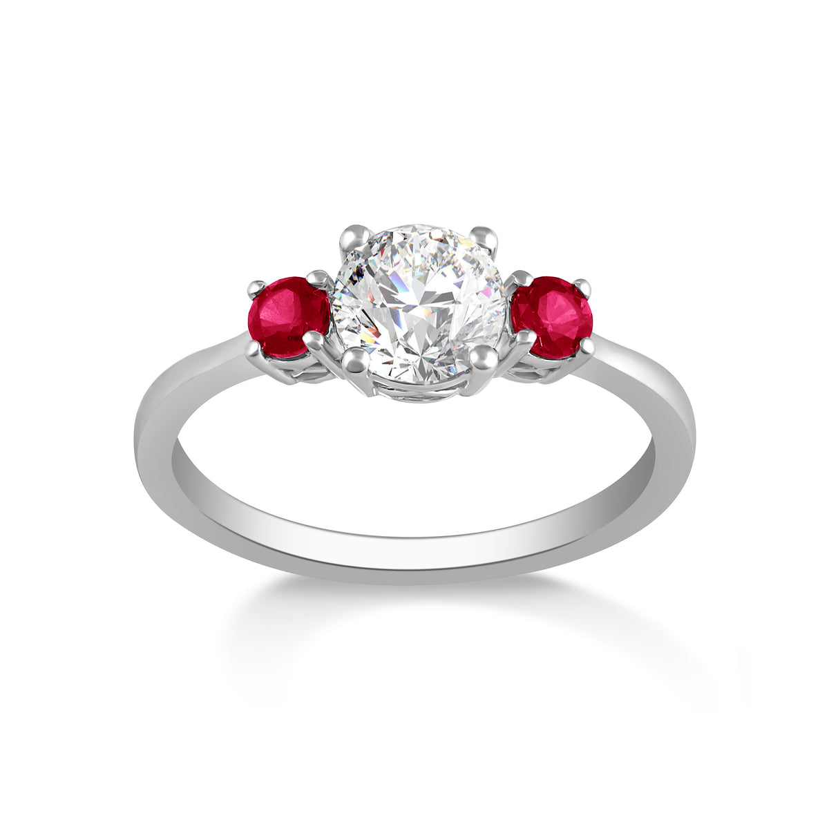 1ctw Lab Grown Ruby Diamond Ring