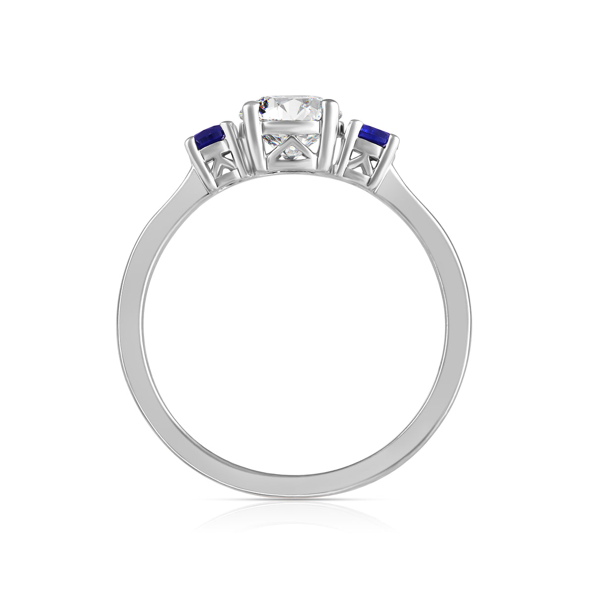 1ctw Lab Grown Sapphire Diamond Ring