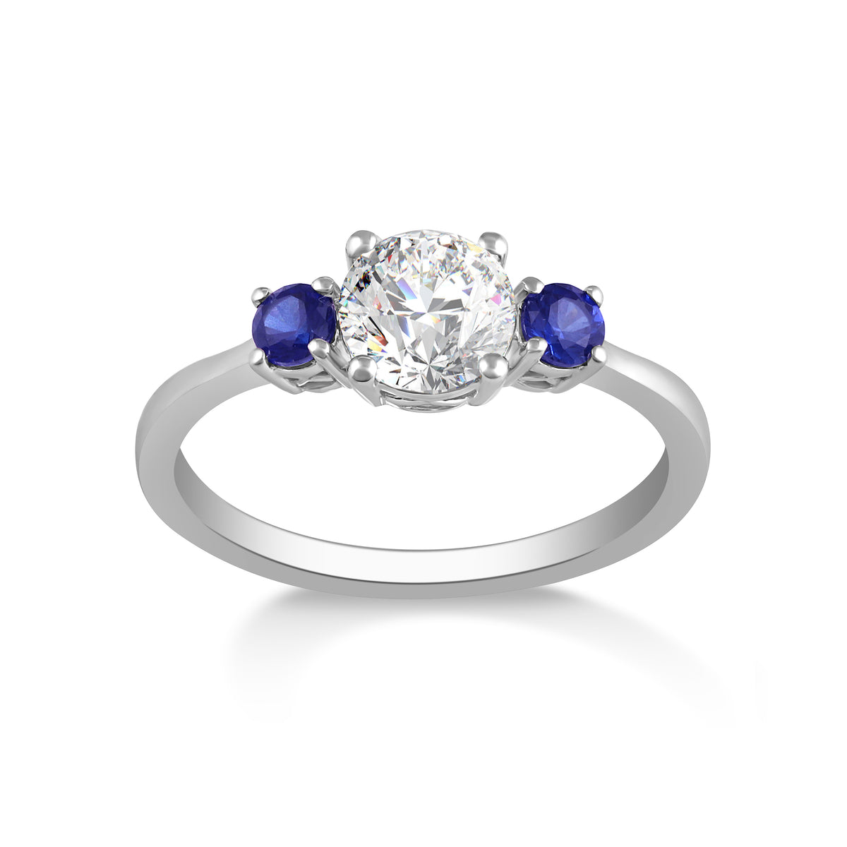 1ctw Lab Grown Sapphire Diamond Ring