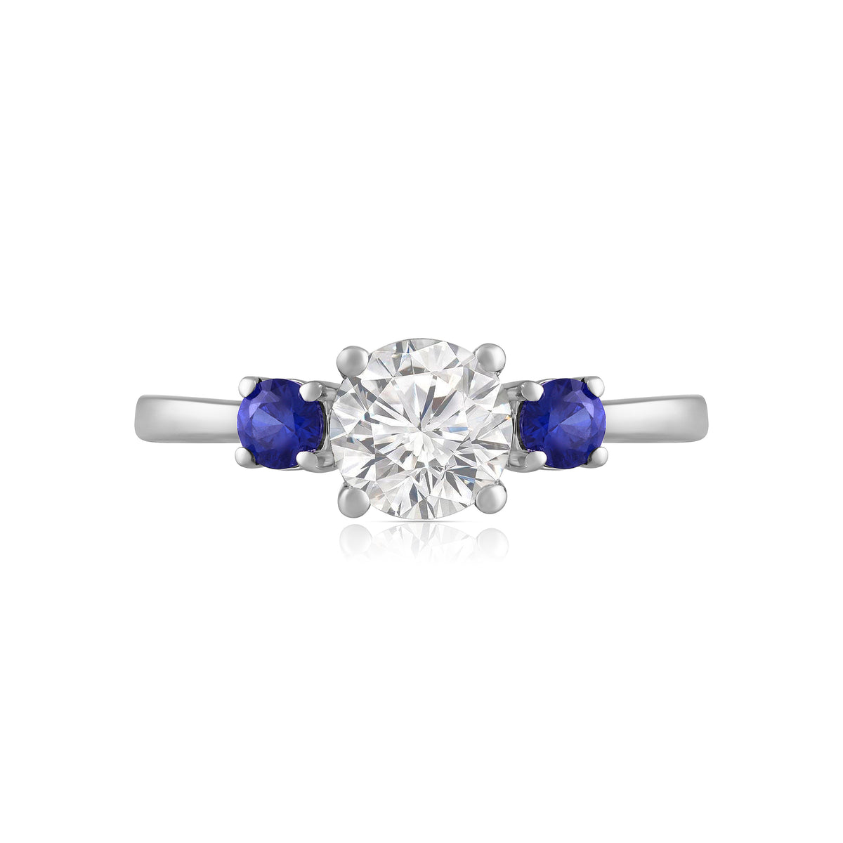 1ctw Lab Grown Sapphire Diamond Ring