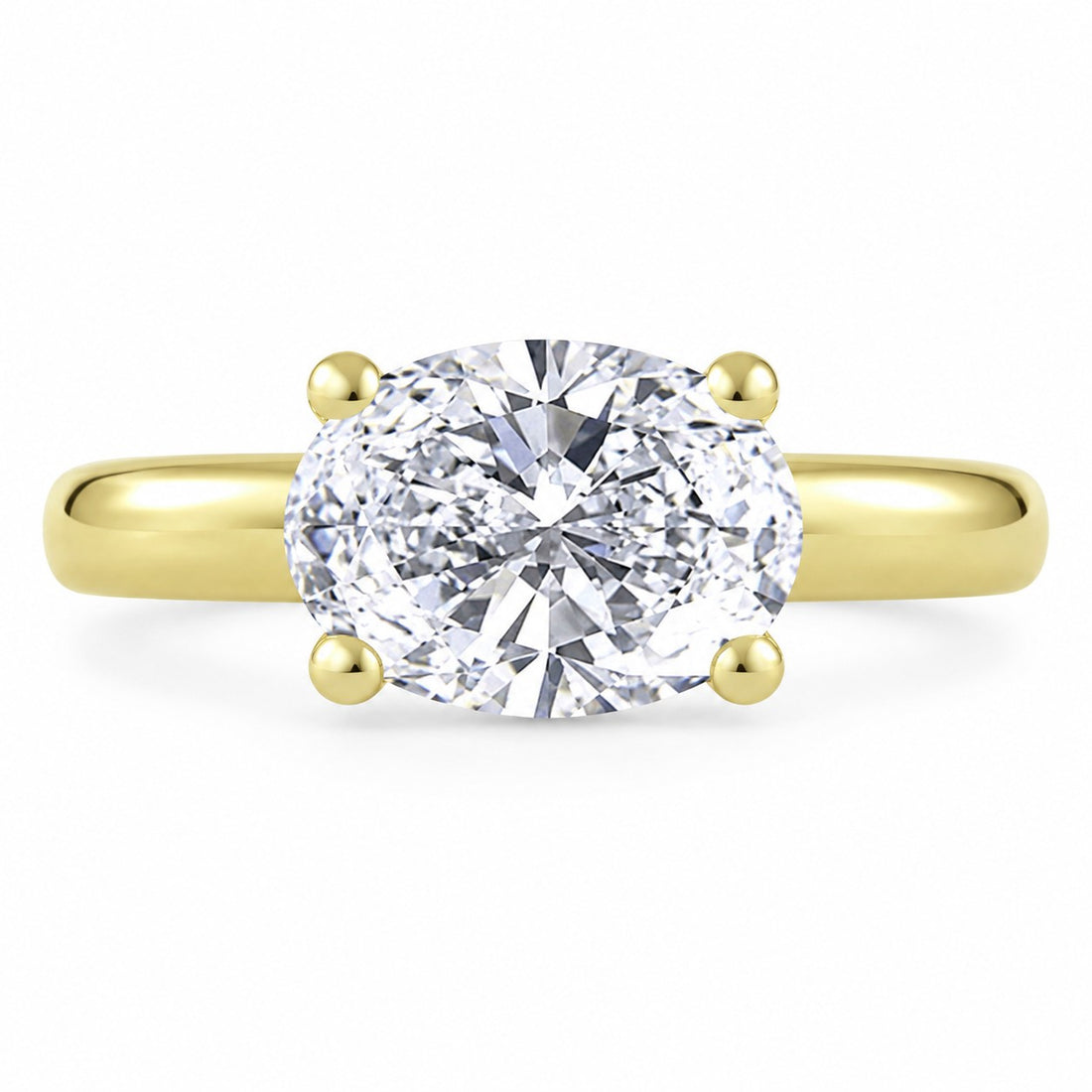 1.55ctw Lab Grown Diamond East West Hidden Halo Engagement Ring