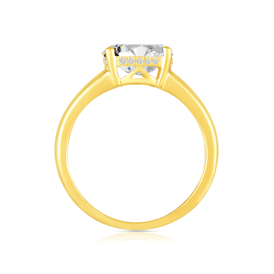 1.55ctw Lab Grown Diamond East West Hidden Halo Engagement Ring