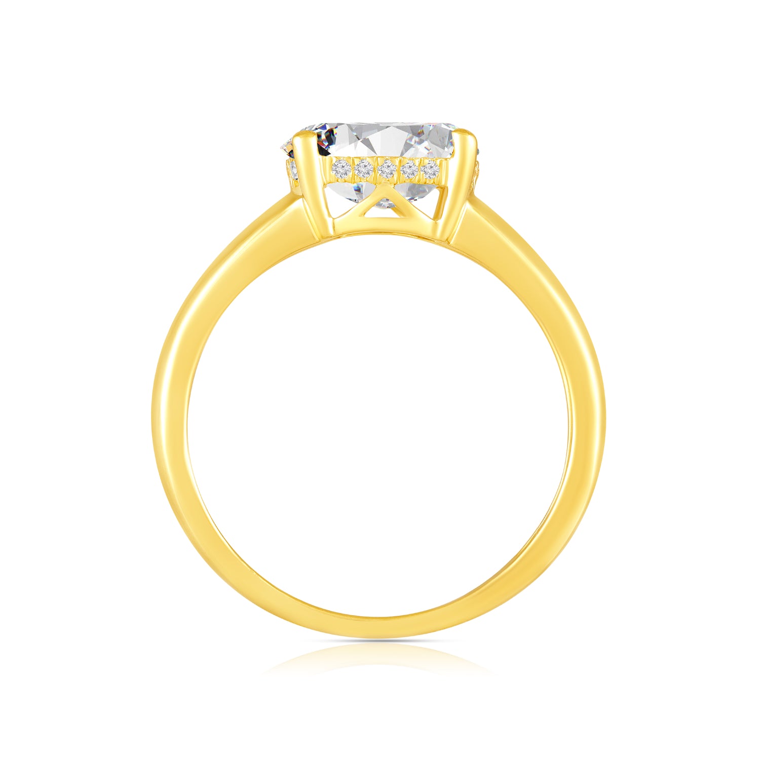 1.55ctw Lab Grown Diamond East West Hidden Halo Engagement Ring