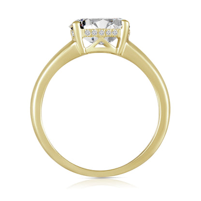1.55ctw Lab Grown Diamond East West Hidden Halo Engagement Ring