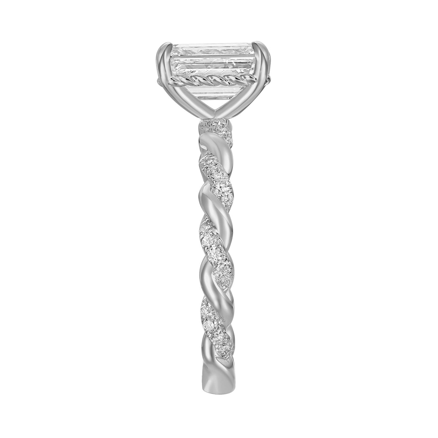 3-1/4ctw Lab Grown Diamond Twist Engagement Ring