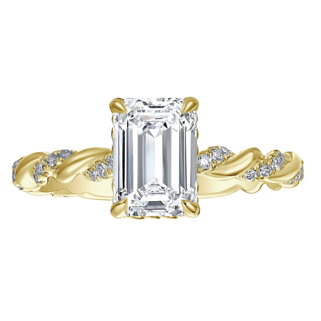 2-1/4ctw Lab Grown Diamond Twist Engagement Ring