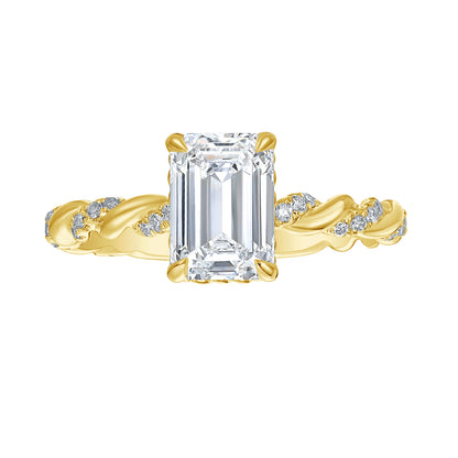3-1/4ctw Lab Grown Diamond Twist Engagement Ring