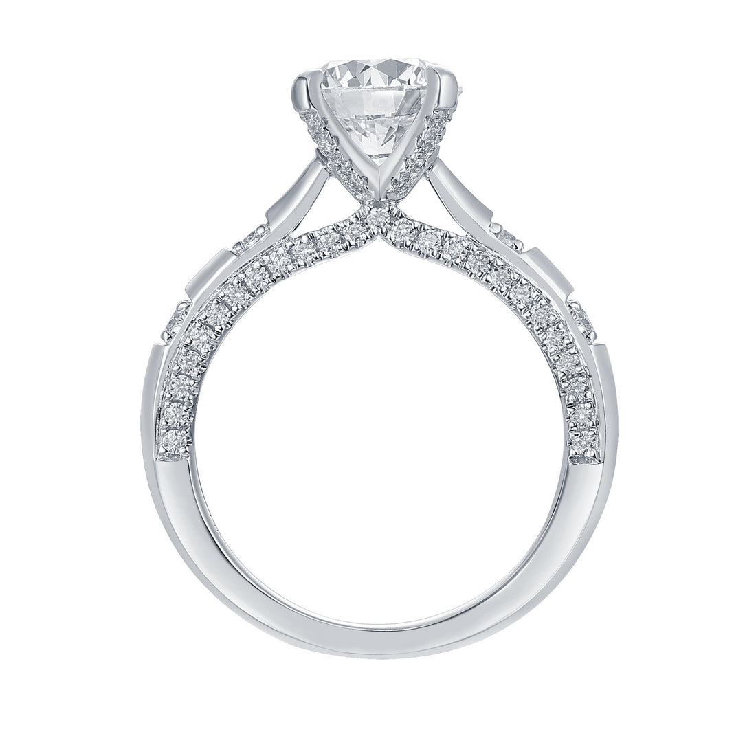3-1/2ctw Lab Grown Diamond Prong Engagement Ring