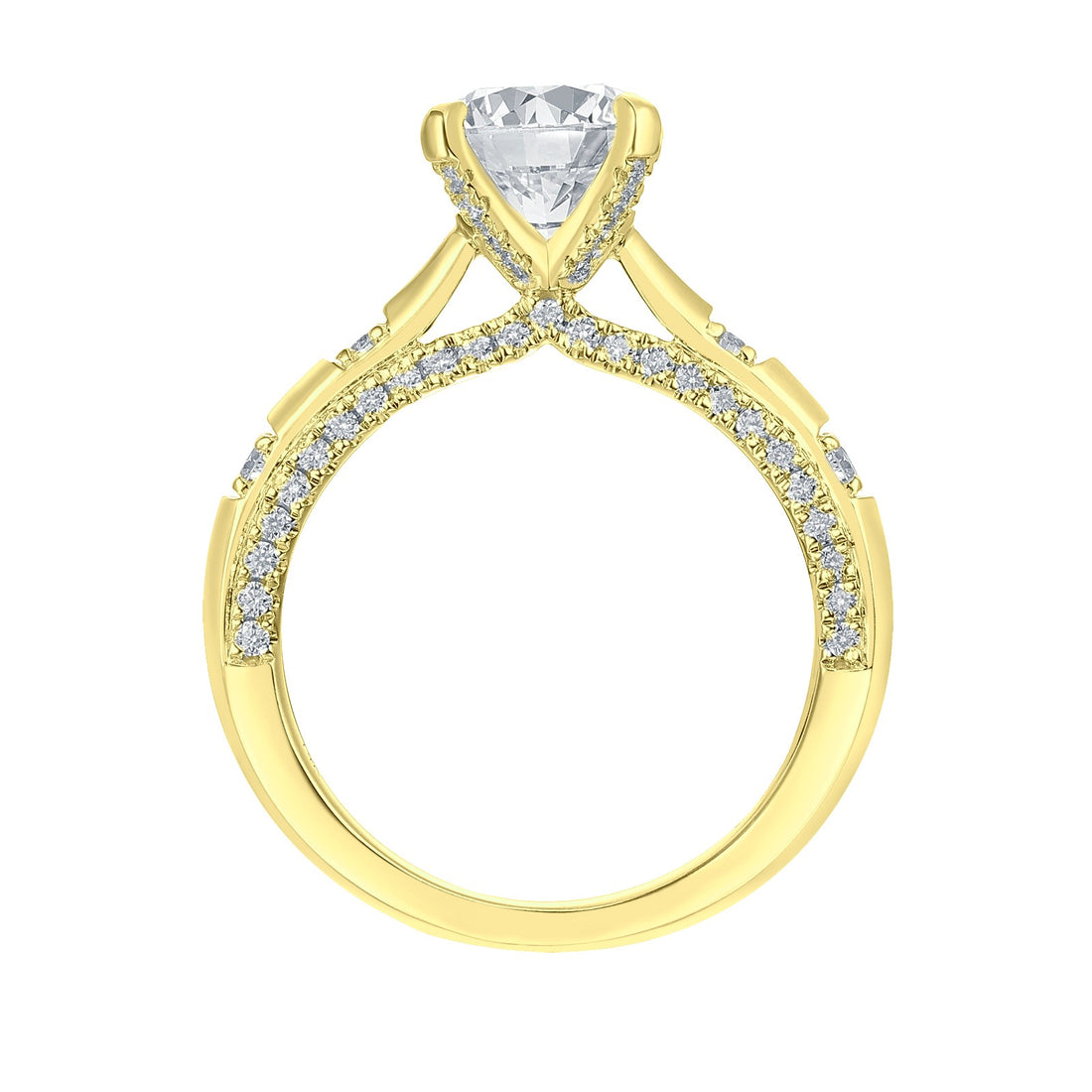 3-1/2ctw Lab Grown Diamond Prong Engagement Ring