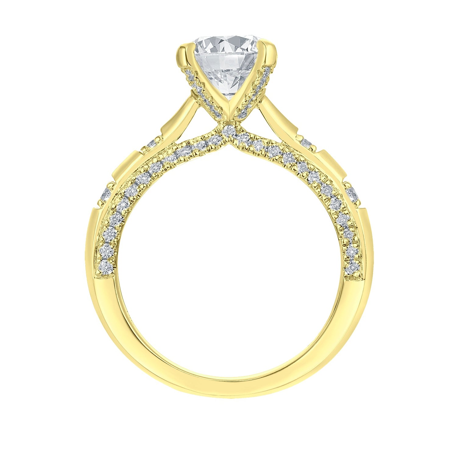 3-1/2ctw Lab Grown Diamond Prong Engagement Ring