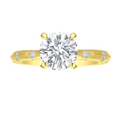 3-1/2ctw Lab Grown Diamond Prong Engagement Ring