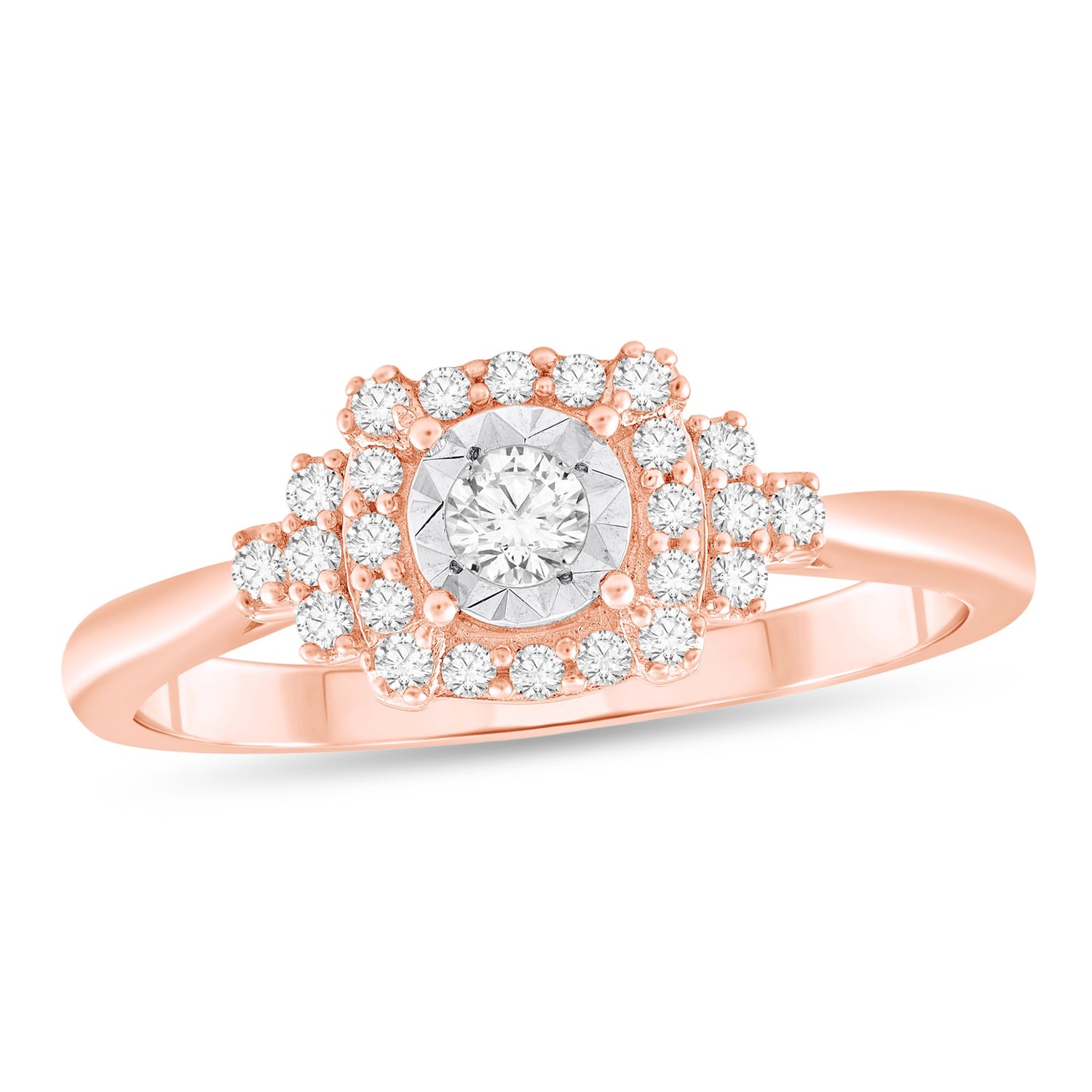 1/4ctw Diamond Halo Ring