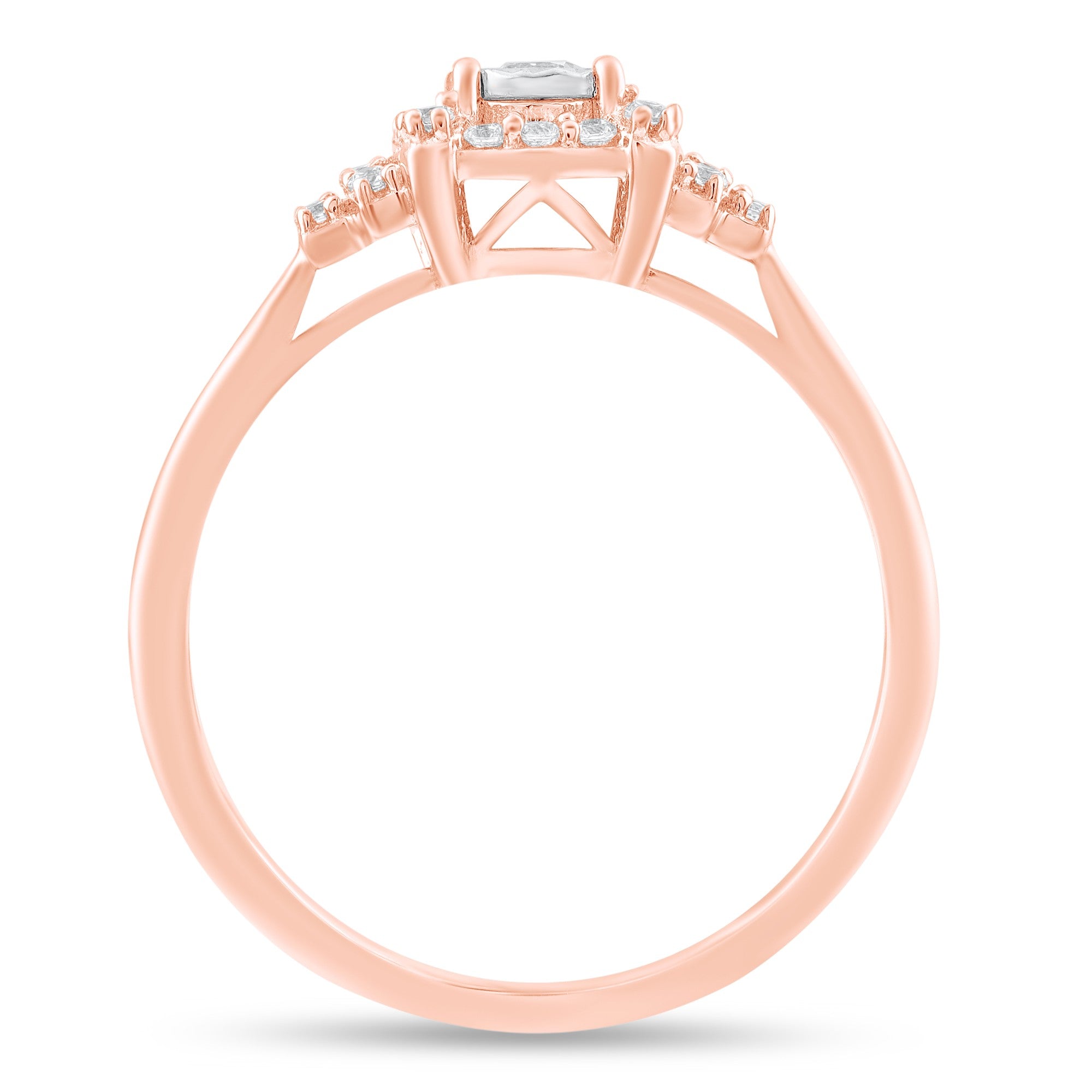 1/4ctw Diamond Halo Ring